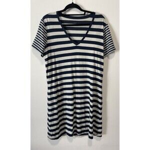 Icebreaker Merino Blue White Wool-Blend Cool Lite T-Shirt Dress XL Outdoor Flaws